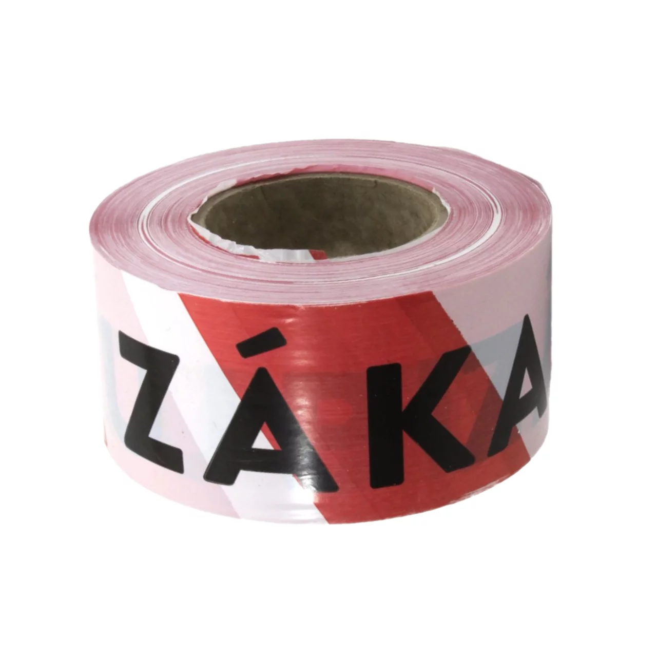 Bílo-červená vytyčovací páska "ZÁKAZ VSTUPU" - délka 250 m, šířka 7,5 cm