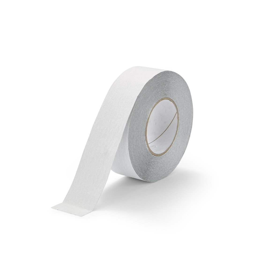 Biela korundová protišmyková páska FLOMA Standard - dĺžka 18,3 m, šírka 5 cm, hrúbka 0,7 mm