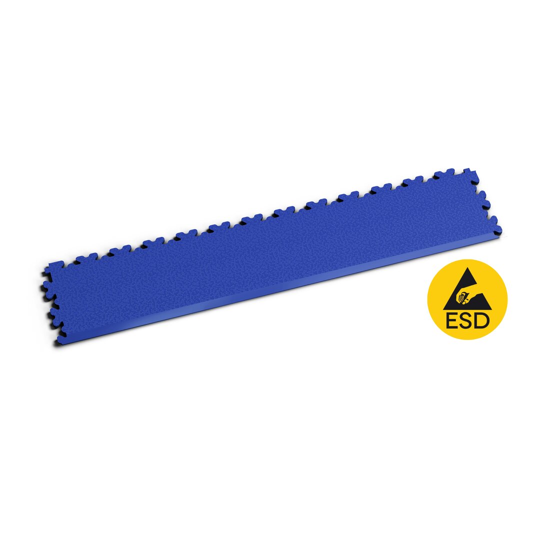Modrý PVC vinylový nájezd Fortelock XL ESD (kůže) - délka 65,3 cm, šířka 14,5 cm, výška 0,4 cm
