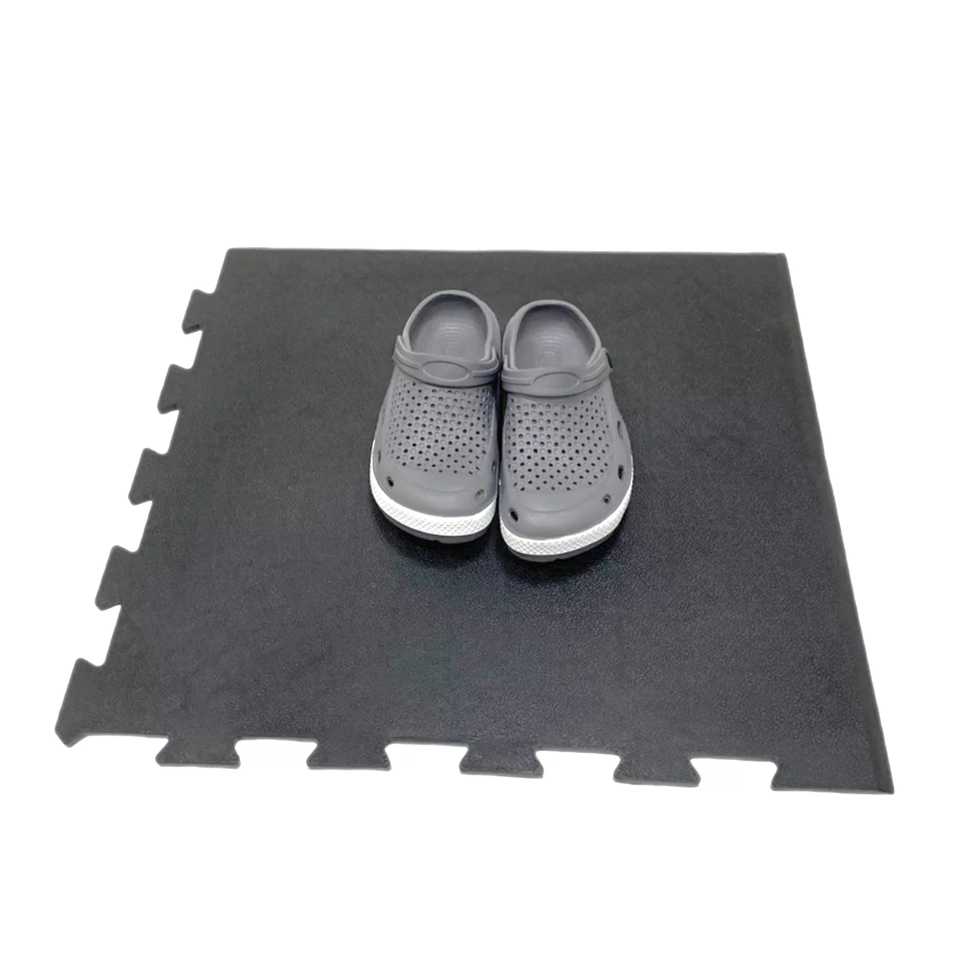 Gumová zátěžová podlaha (puzzle - roh) FLOMA RT10 - délka 63 cm, šířka 63 cm, výška 0,9 cm