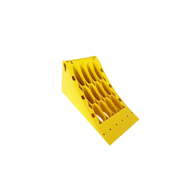 Anti-rutschmatten Radkeil aus Kunststoff - Breite 16 cm, Höhe 19 cm - gelber