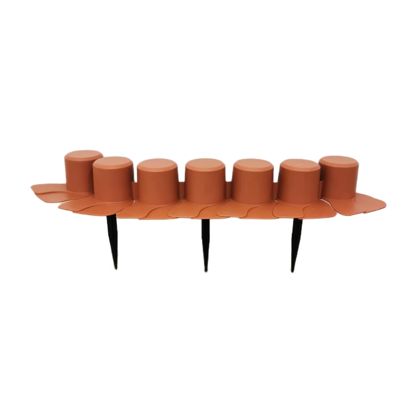 Beeteinfassung aus Kunststoff GC70 - Länge 405 cm, Höhe 6 cm - Braun
