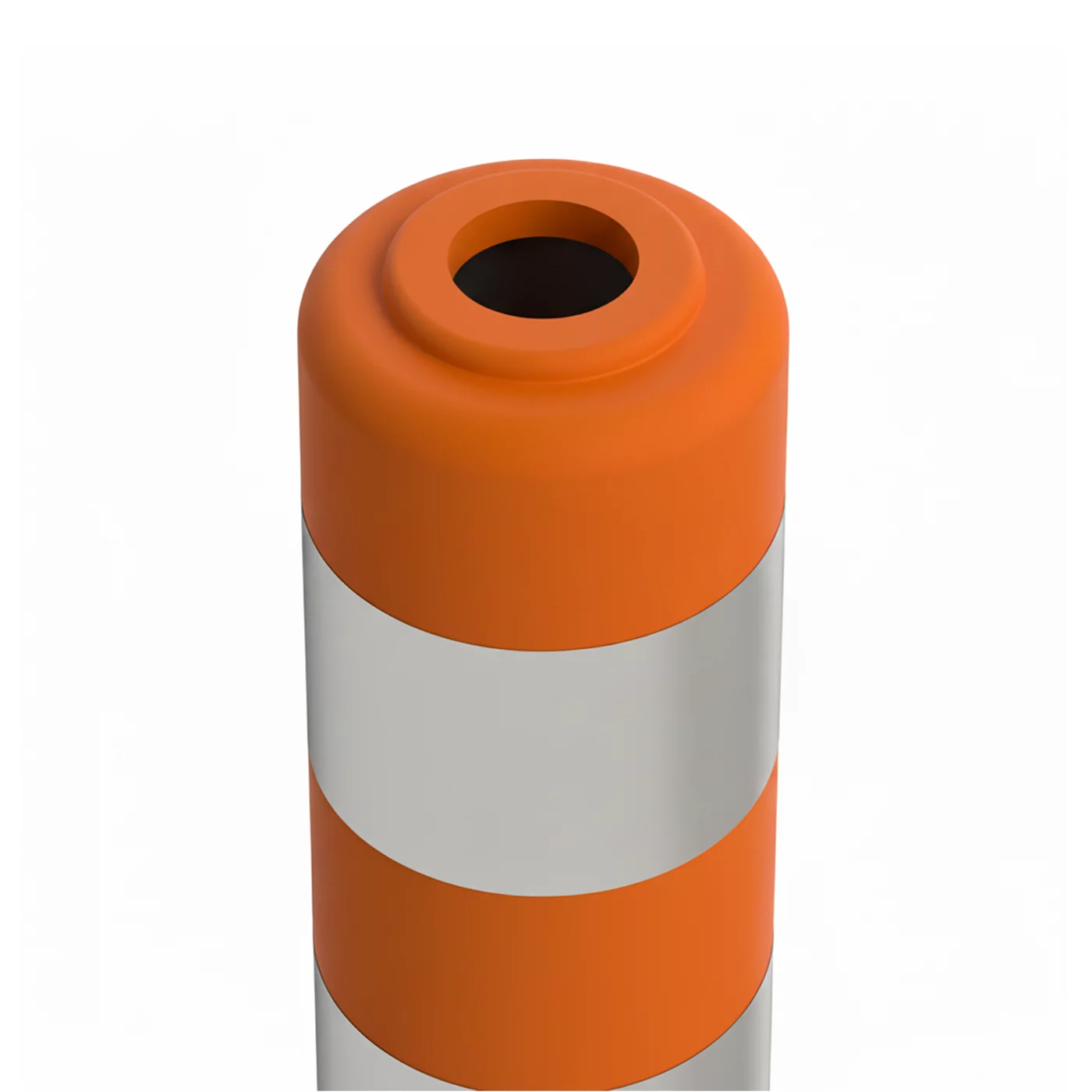 Oranžový plastový (PVC) dopravní výstražný sloupek FLOMA WP38 - výška 100 cm