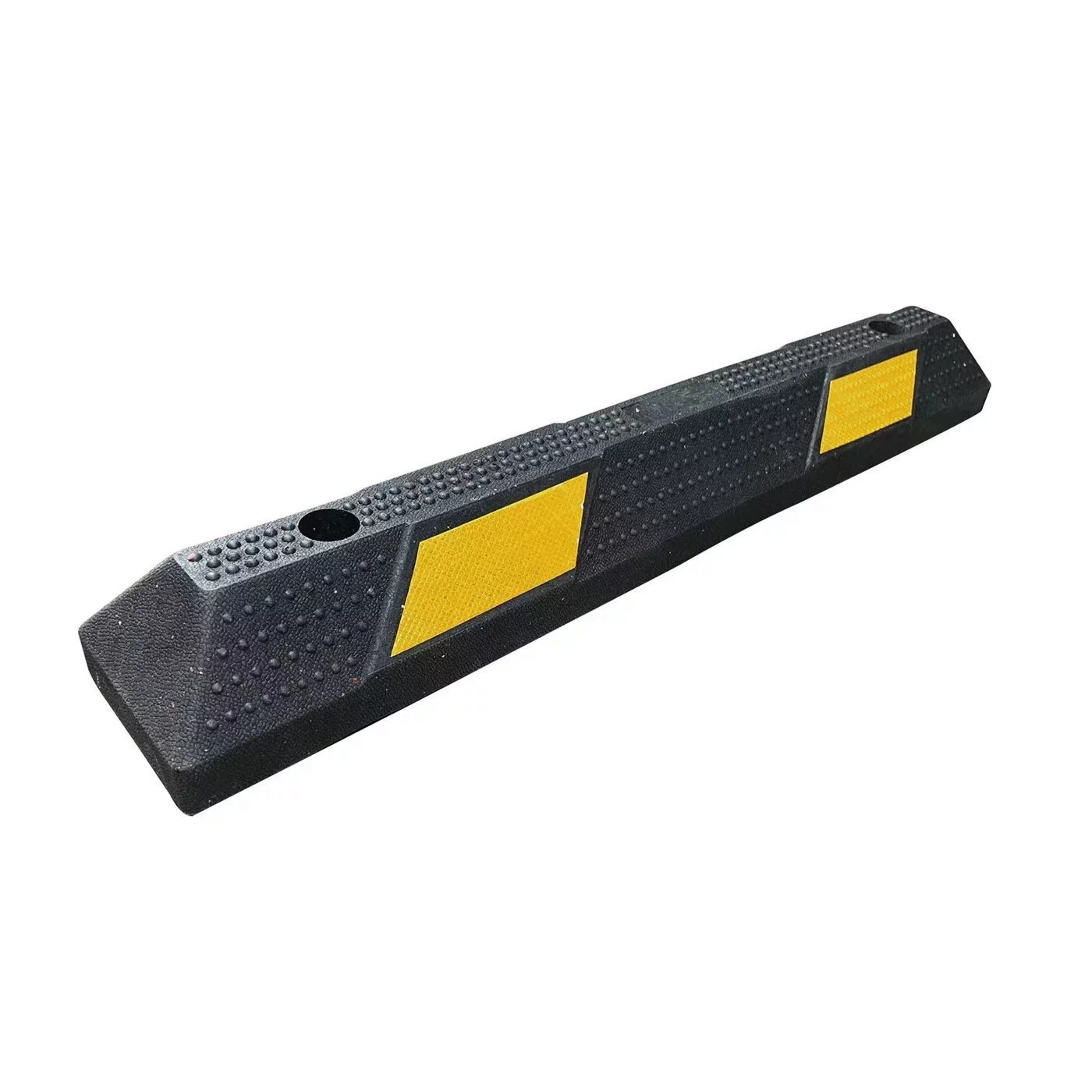 Parkstopper aus Gummi FLOMA - Breite 15 cm - Schwarz-Gelb