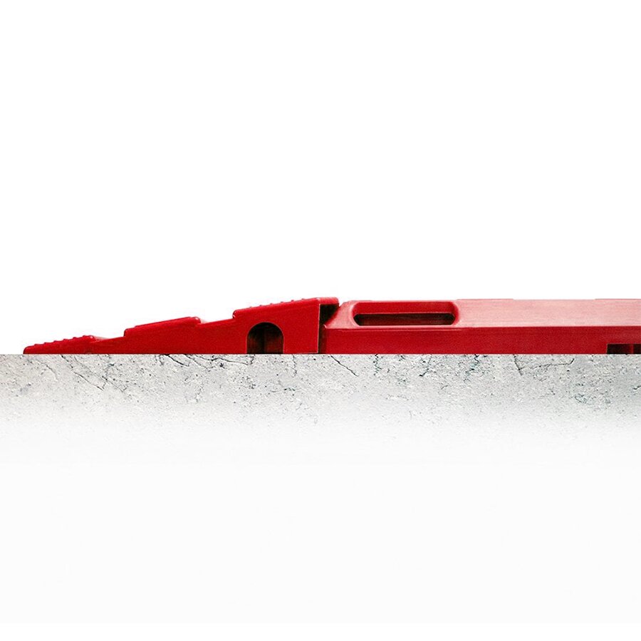 Červená protišmyková priemyselná rohož WORK-DECK - dĺžka 60 cm, šírka 120 cm, výška 2,5 cm