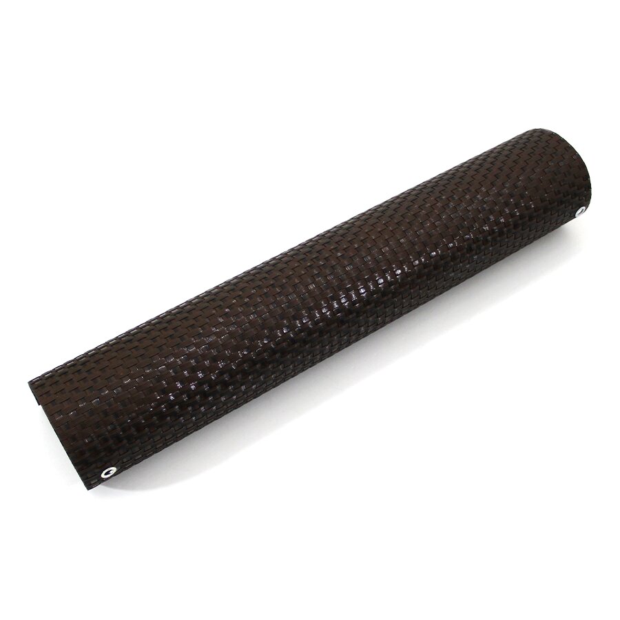 Černo-hnědá plastová ratanová stínící rohož "umělý ratan" s oky (role) - délka 300 cm a výška 75 cm