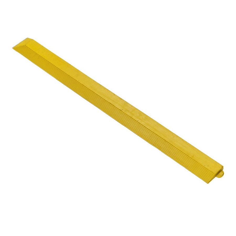 Žltá gumová nábehová hrana "samica" pre rohože Fatigue - dĺžka 100 cm a šírka 7,5 cm