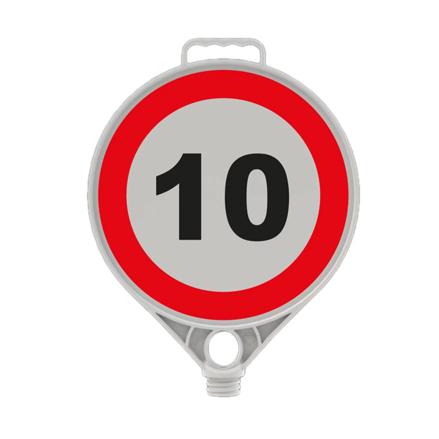 Kreisförmiges Verkehrszeichen aus Kunststoff Und (PPC) 10  - Zone FLOMA - Breite 28 cm, Höhe 28 cm