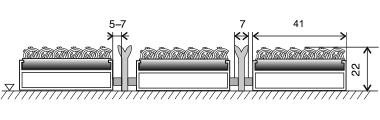 Textilní hliníková kartáčová vnitřní vstupní rohož FLOMA Alu Wide - délka 100 cm a výška 2,2 cm