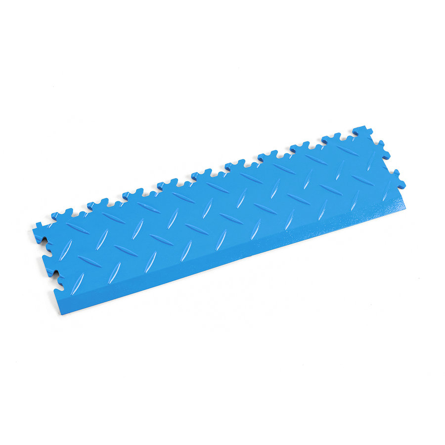 Modrý PVC vinylový nájezd Fortelock Industry - délka 51 cm, šířka 14 cm a výška 0,7 cm