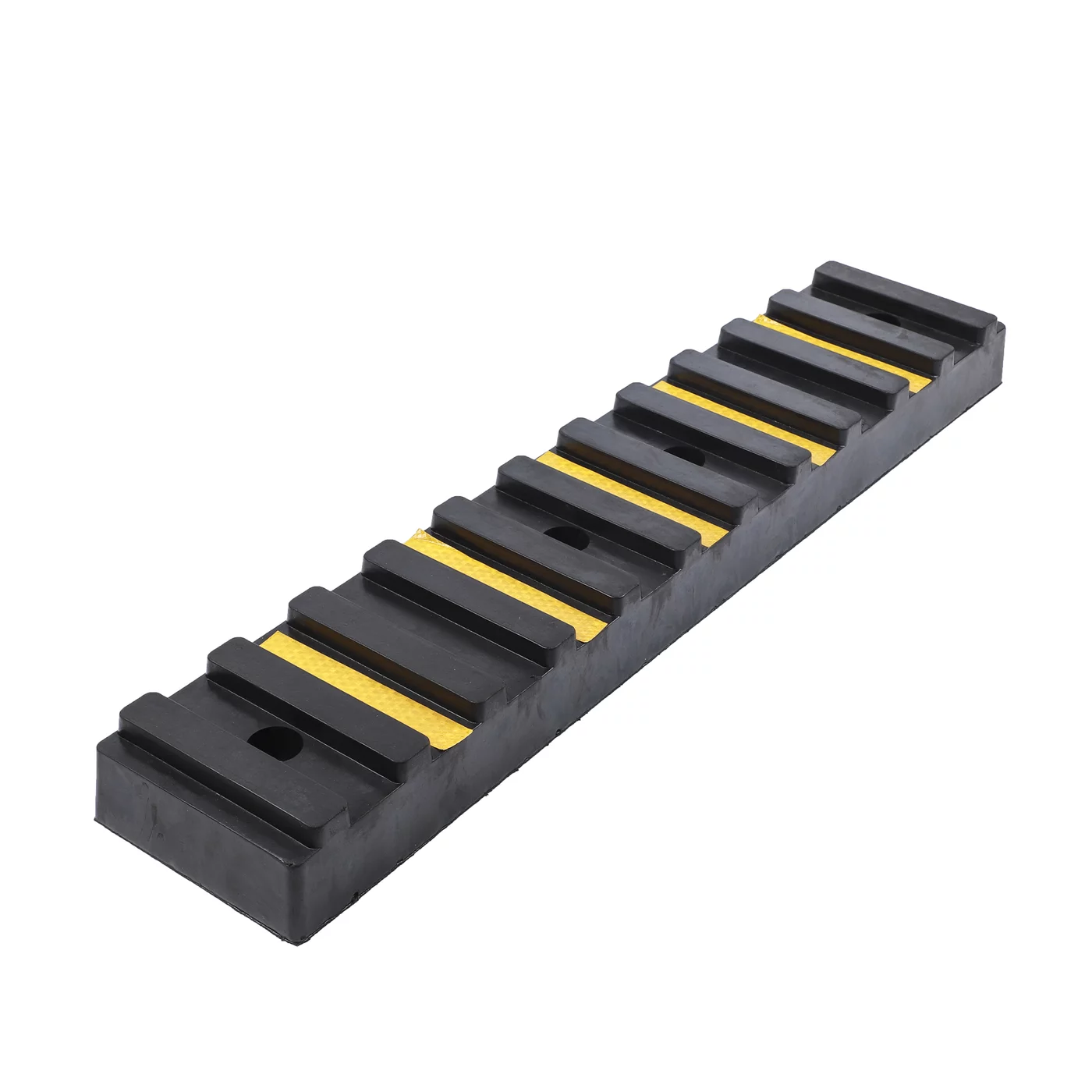 Wandschutz aus Gummi FLOMA - Länge 100 cm, Breite 20 cm, Höhe 8,5 cm - Schwarz-Gelb