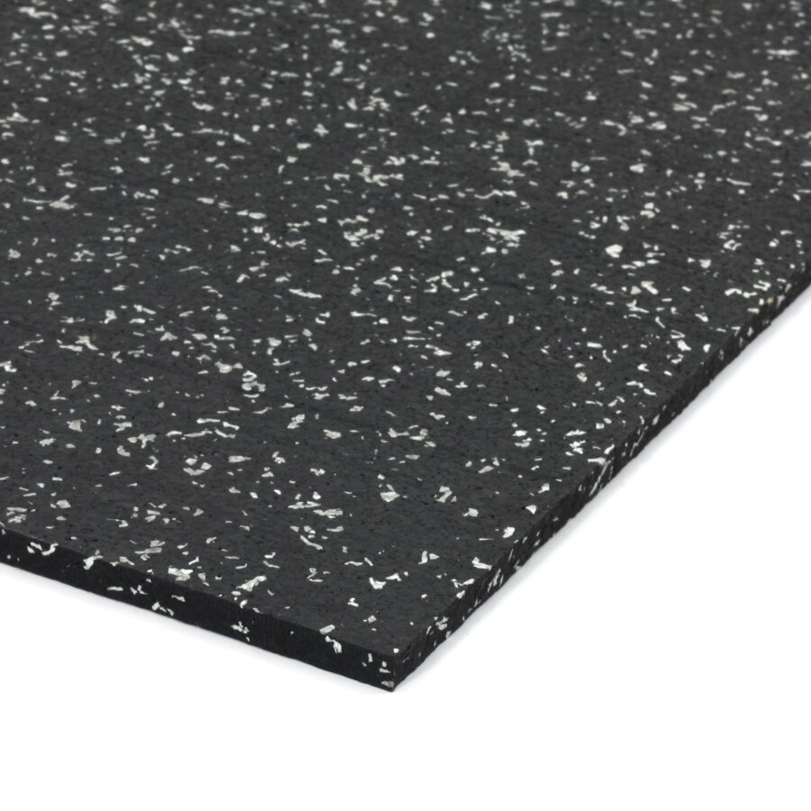 Černo-bílá podlahová guma (deska) FLOMA FitFlo SF1050 - délka 198 cm, šířka 98 cm a výška 0,8 cm