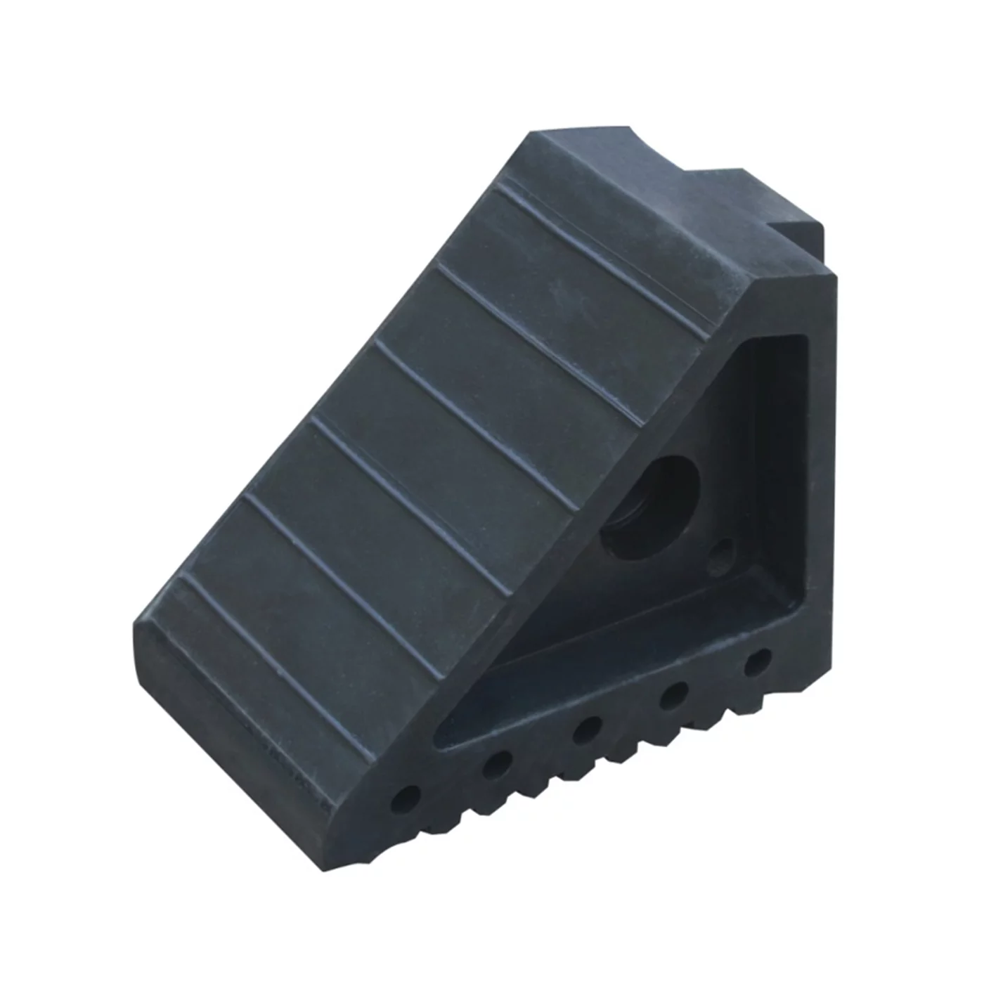 Radkeil aus Gummi unter die Räder FLOMA - Länge 20 cm, Breite 10 cm, Höhe 15 cm - Schwarz