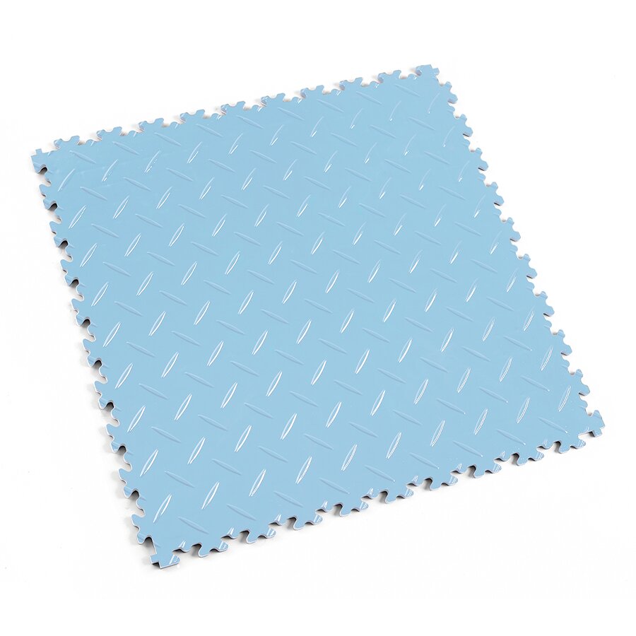 Modrá PVC vinylová záťažová dlažba Fortelock Industry - dĺžka 51 cm, šírka 51 cm a výška 0,7 cm