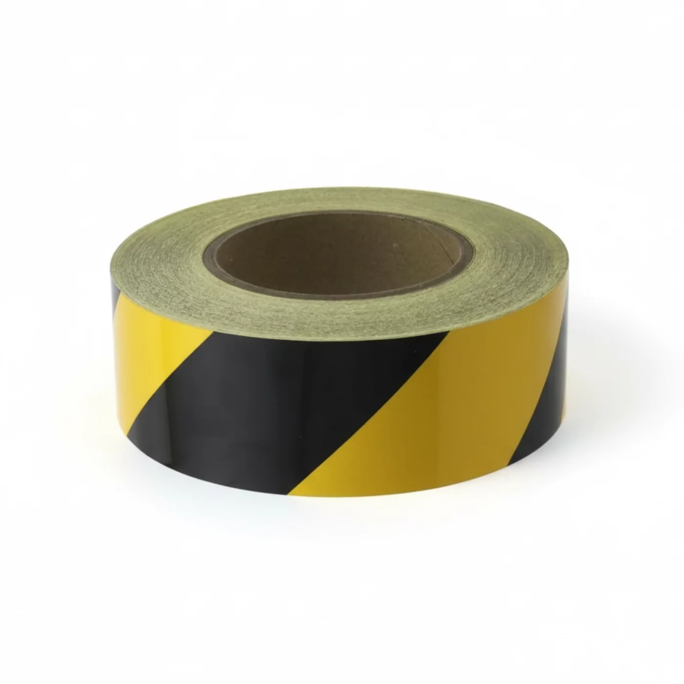 Rechtes Warnband - Länge 45 m, Breite 5 cm - Schwarz-Gelb