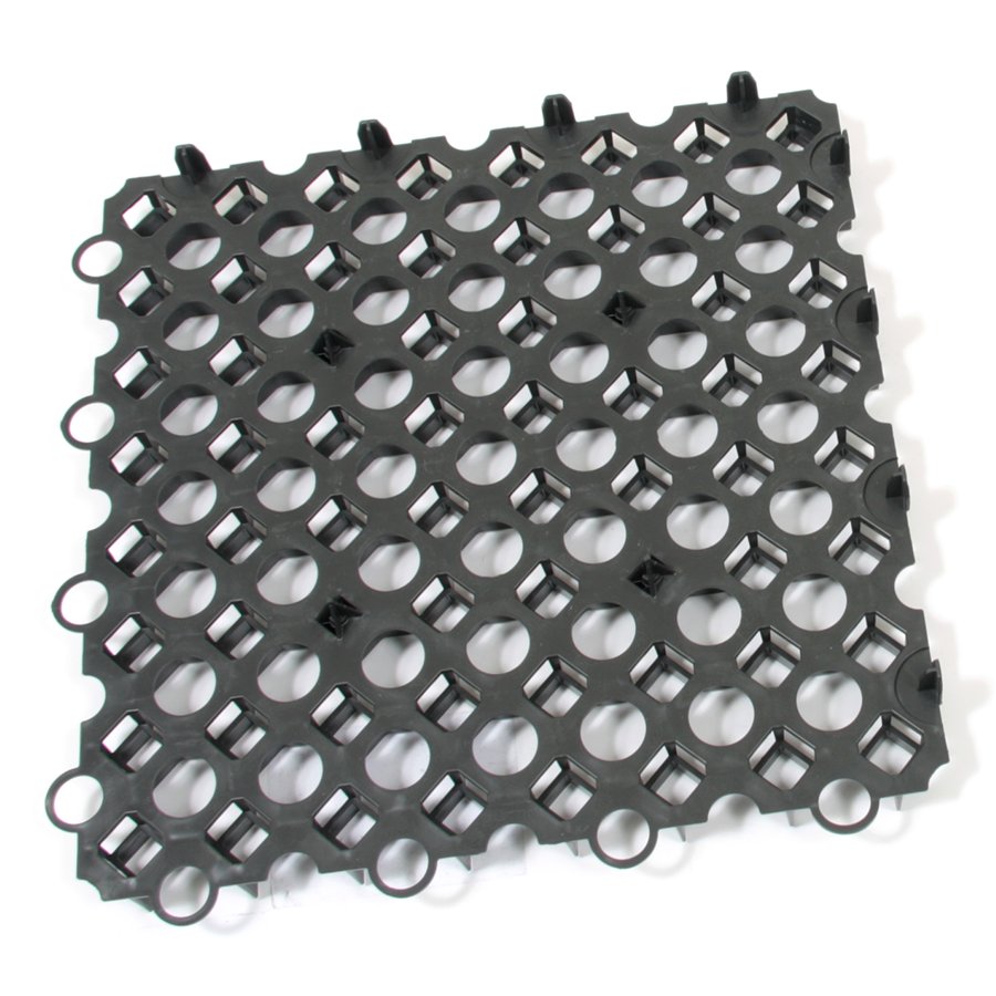 Černá plastová zatravňovací dlažba - délka 50 cm, šířka 50 cm a výška 6,2 cm