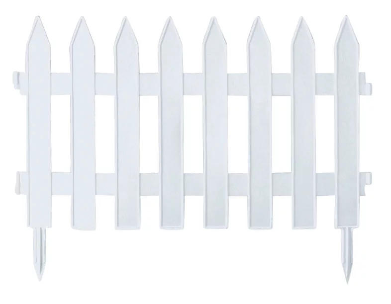 Bílý zahradní venkovní plůtek GC 22 - délka 322 cm, výška 25 cm