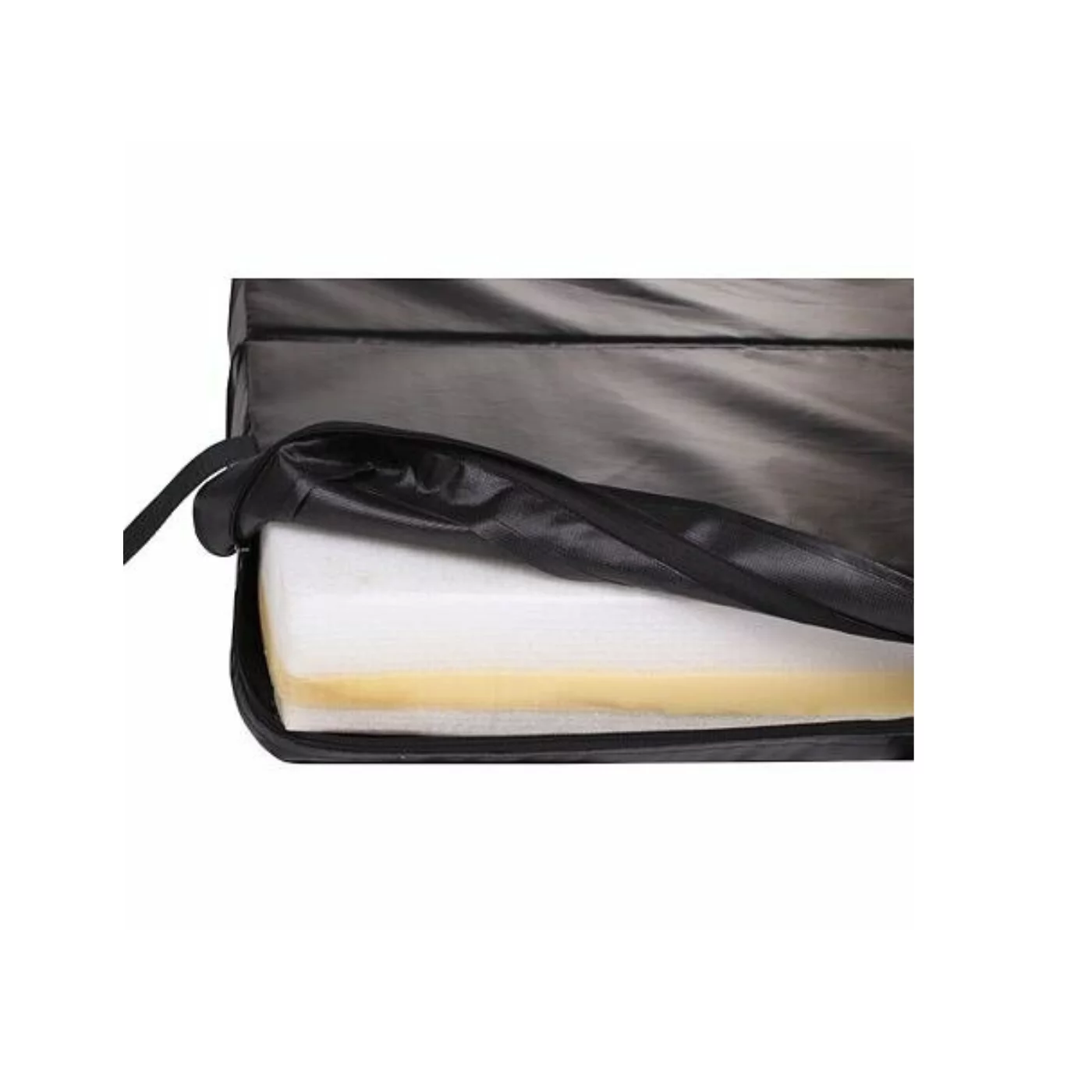 Černá skládací gymnastická žíněnka FoldMat 6 - délka 195 cm, šířka 100 cm, výška 6 cm