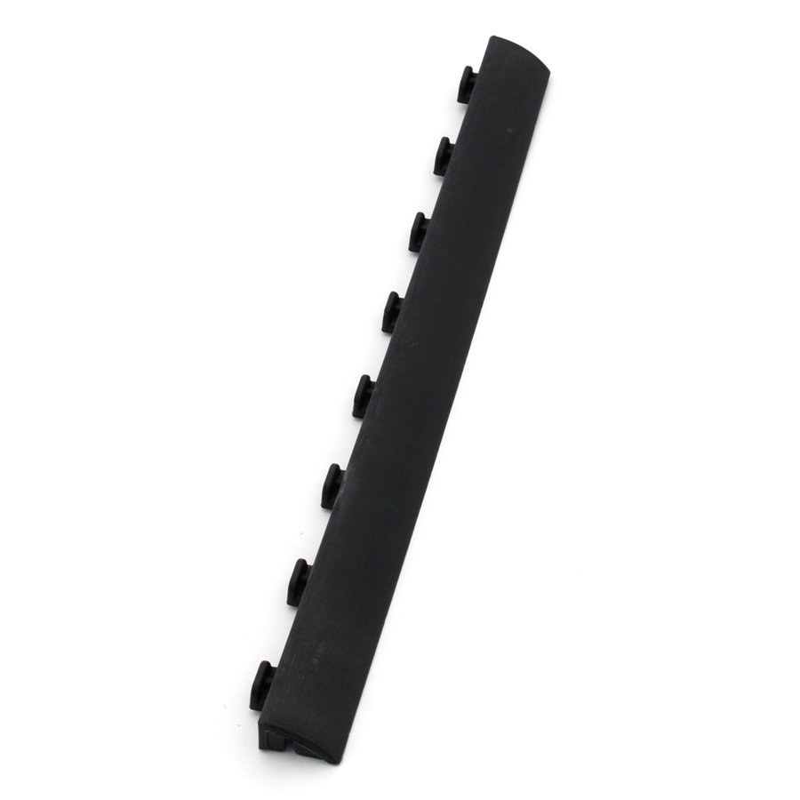 Černý plastový nájezd "samec" pro terasovou dlažbu Linea Striped - délka 58 cm, šířka 5,6 cm a výška 2,5 cm