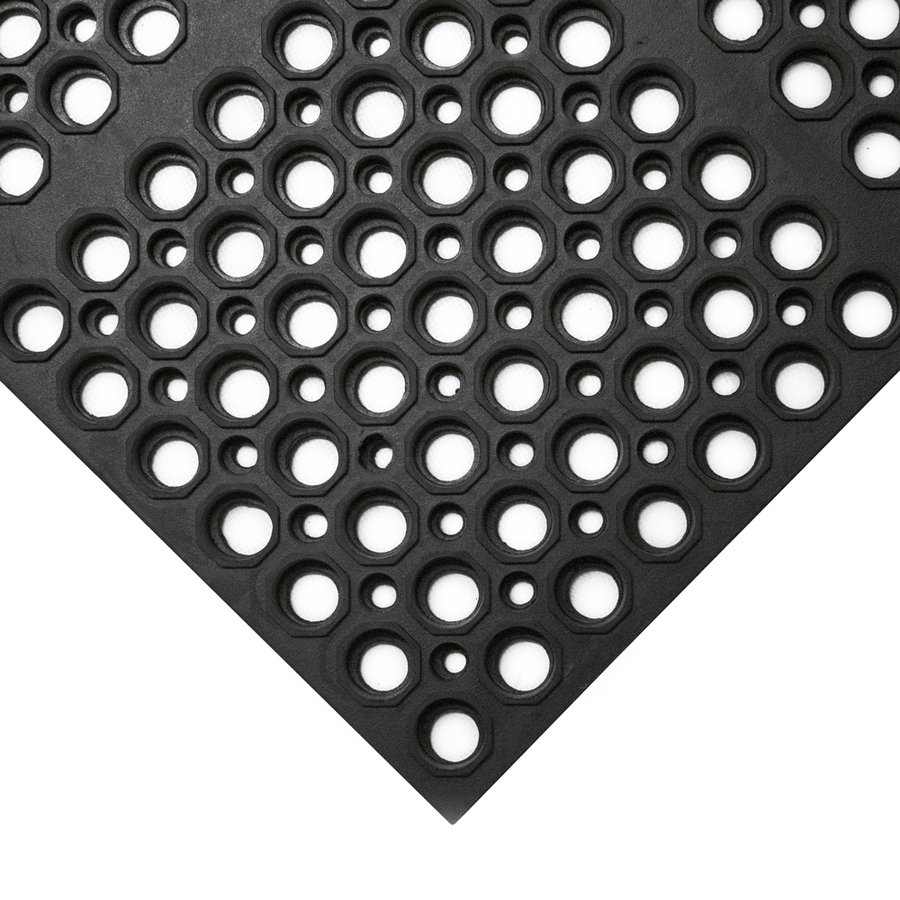 Černá gumová protiúnavová protiskluzová rohož COBA Deluxe - délka 150 cm, šířka 100 cm, výška 1,85 cm