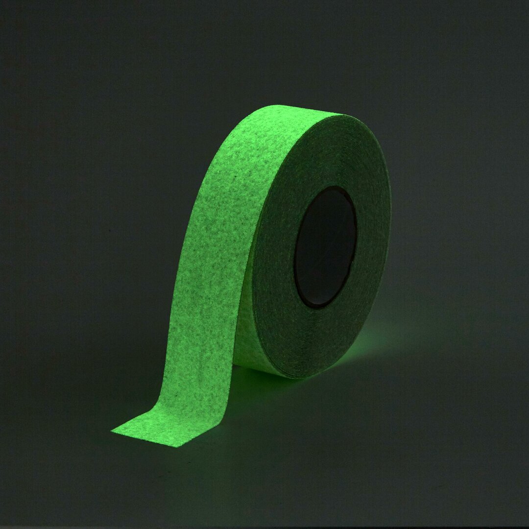 Korundová fotoluminiscenčná protišmyková páska FLOMA Glow in the Dark - dĺžka 18,3 m, šírka 5 cm, hrúbka 1 mm