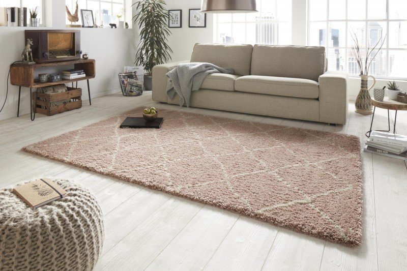 Růžový kusový moderní koberec Allure - délka 170 cm a šířka 120 cm