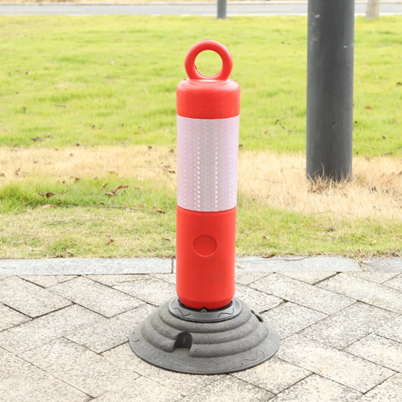 Verkehrspfosten aus Kunststoff Und (PE) FLOMA - Durchmesser 10 cm, Höhe 50 cm - Rot
