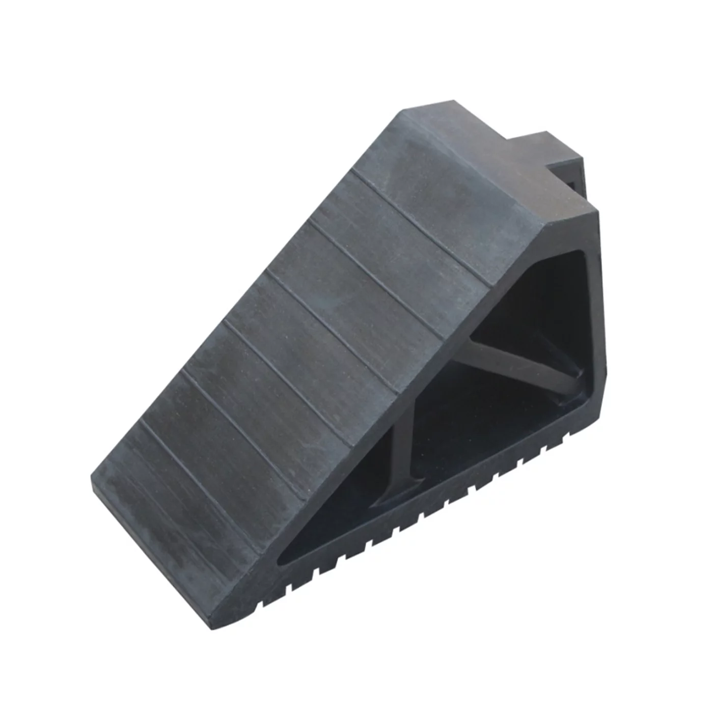 Radkeil aus Gummi unter die Räder FLOMA - Länge 27 cm, Breite 12 cm, Höhe 18 cm - Schwarz