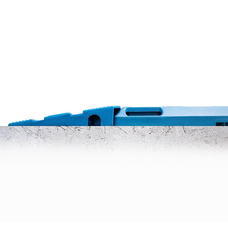 Modrá protišmyková priemyselná rohož WORK-DECK - dĺžka 60 cm, šírka 120 cm, výška 2,5 cm
