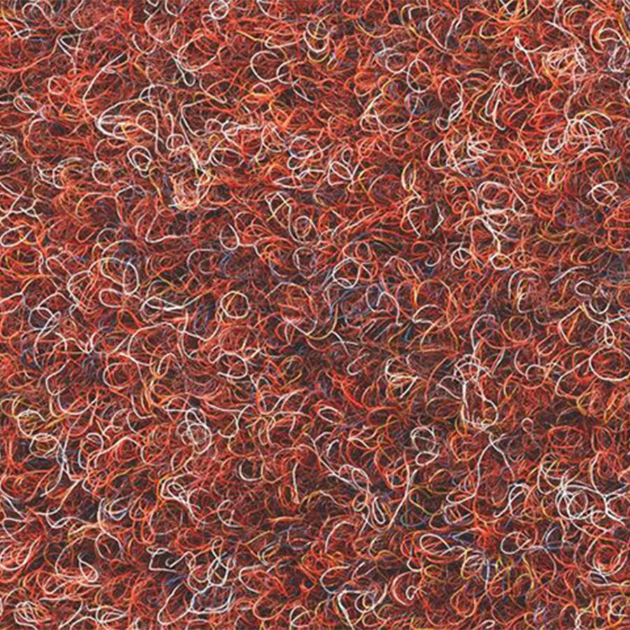 Červený záťažový kobercový štvorec FLOMA Baltic - dĺžka 50 cm, šírka 50 cm a výška 0,8 cm