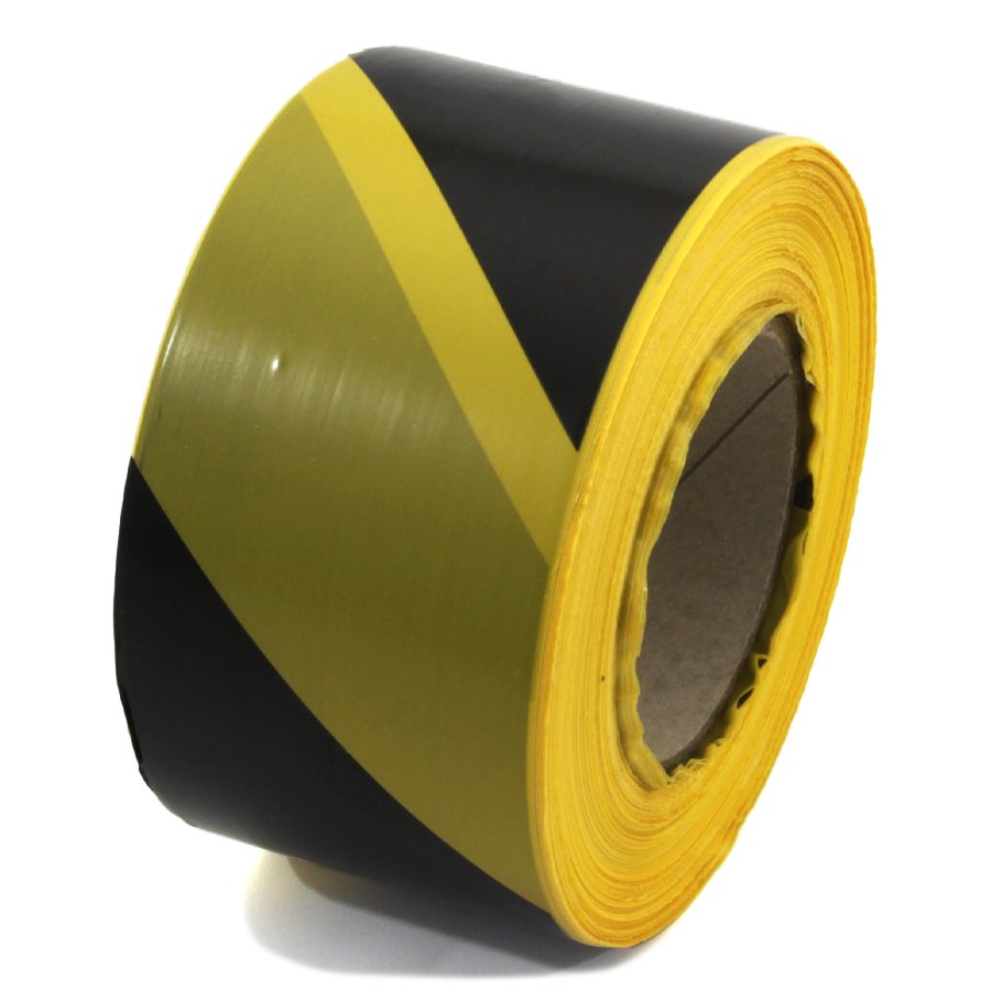 Černo-žlutá vytyčovací páska - délka 250 m a šířka 7,5 cm