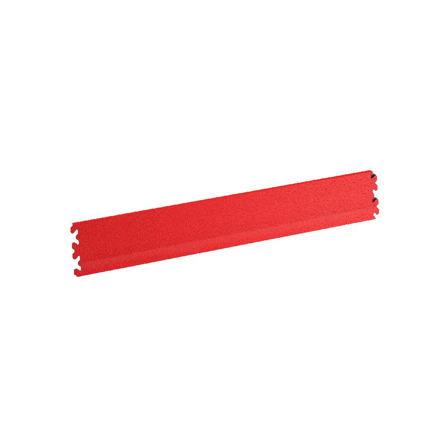 Červená PVC vinylová soklová podlahová lišta Fortelock Invisible (hadí kůže) - délka 46,8 cm, šířka 10 cm, tloušťka 0,67 cm