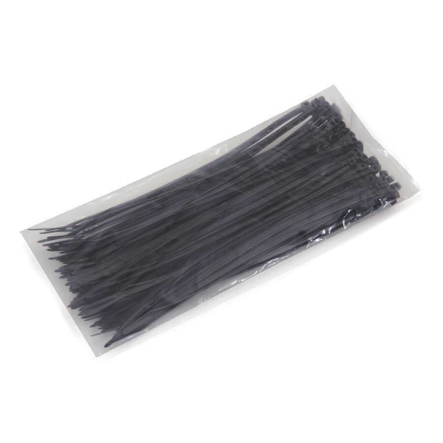 Čierna plastová sťahovacia páska - dĺžka 20 cm a šírka 0,25 cm - 100 ks