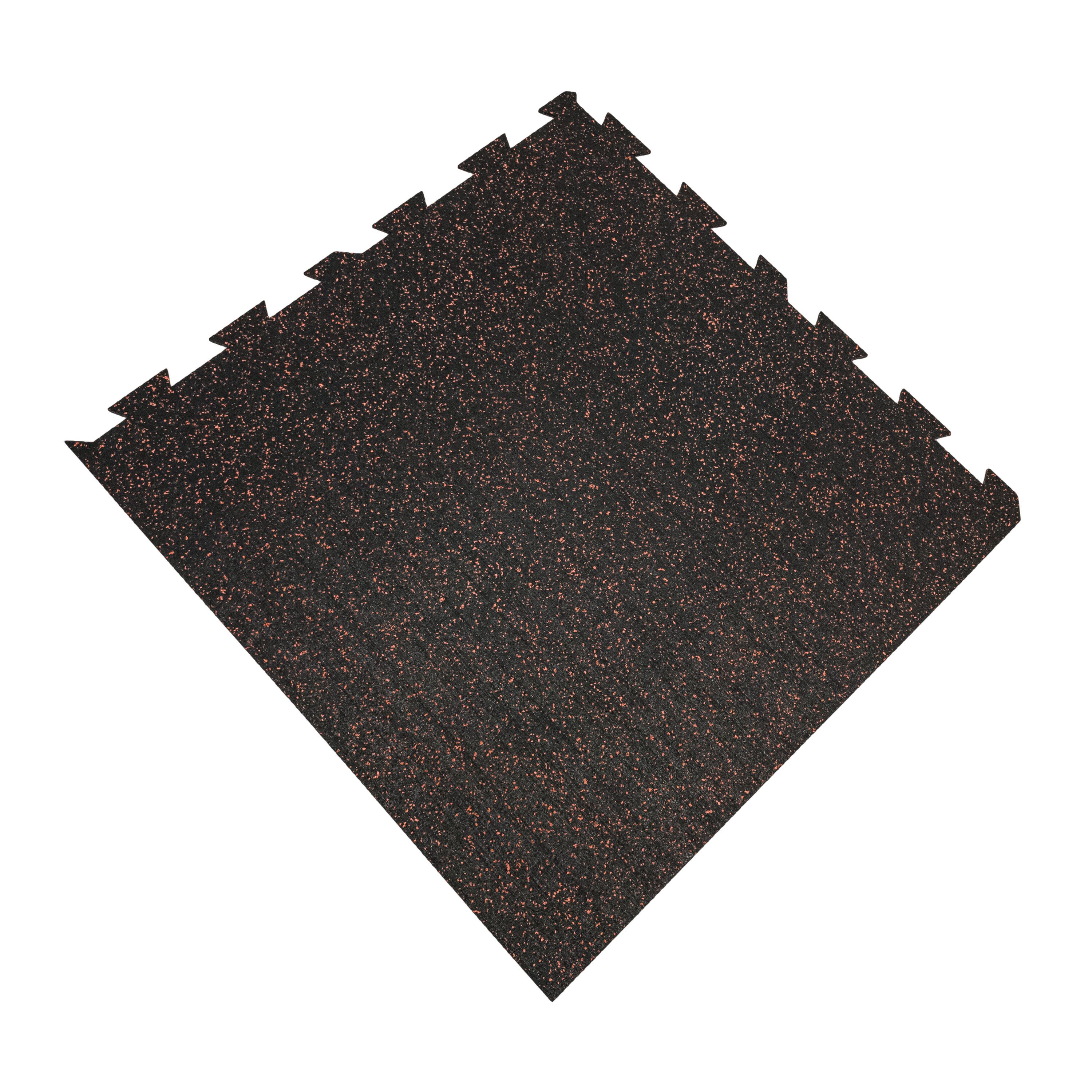 Čierno-červená podlahová guma (puzzle - roh) FLOMA FitFlo SF1050 - dĺžka 100 cm, šírka 100 cm, výška 1,6 cm