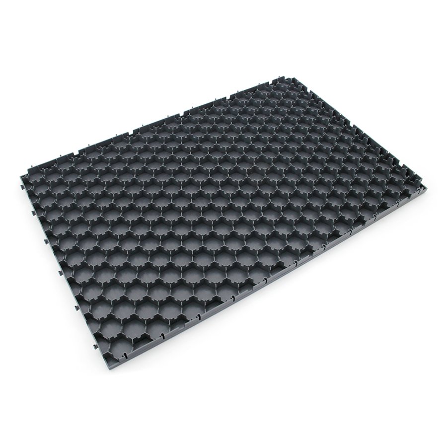 Šedá plastová terasová dlažba Mega Tile - délka 116 cm, šířka 76 cm a výška 3,5 cm