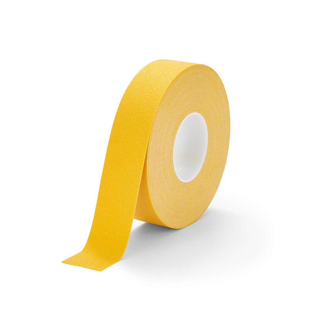 Žltá plastová vodeodolná protišmyková páska FLOMA Super Resilient - dĺžka 18,3 m, šírka 5 cm, hrúbka 1,3 mm