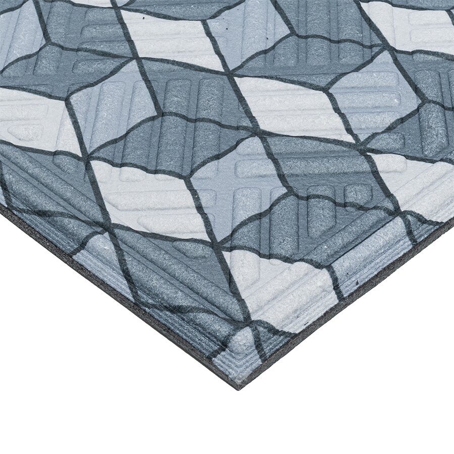 Textilní gumová vstupní rohožka FLOMA 3D Cube - délka 45 cm, šířka 75 cm, výška 1,1 cm