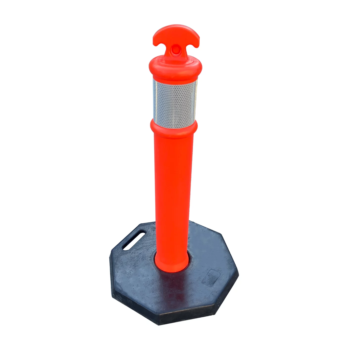 Verkehrspfosten aus Kunststoff Und (PE) mit Gummifüße FLOMA - Durchmesser 14 cm, Höhe 74 cm - Rot