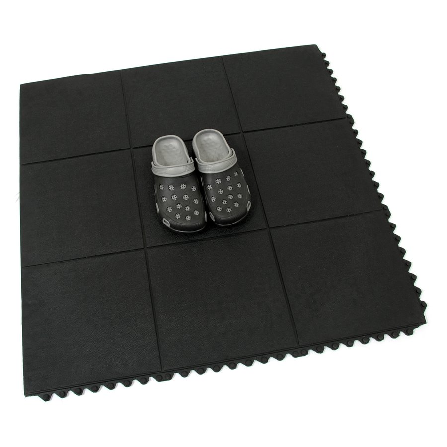Gumová protiúnavová rohož FLOMA Solid Top Tile - dĺžka 91,5 cm, šírka 91,5 cm a výška 1,6 cm