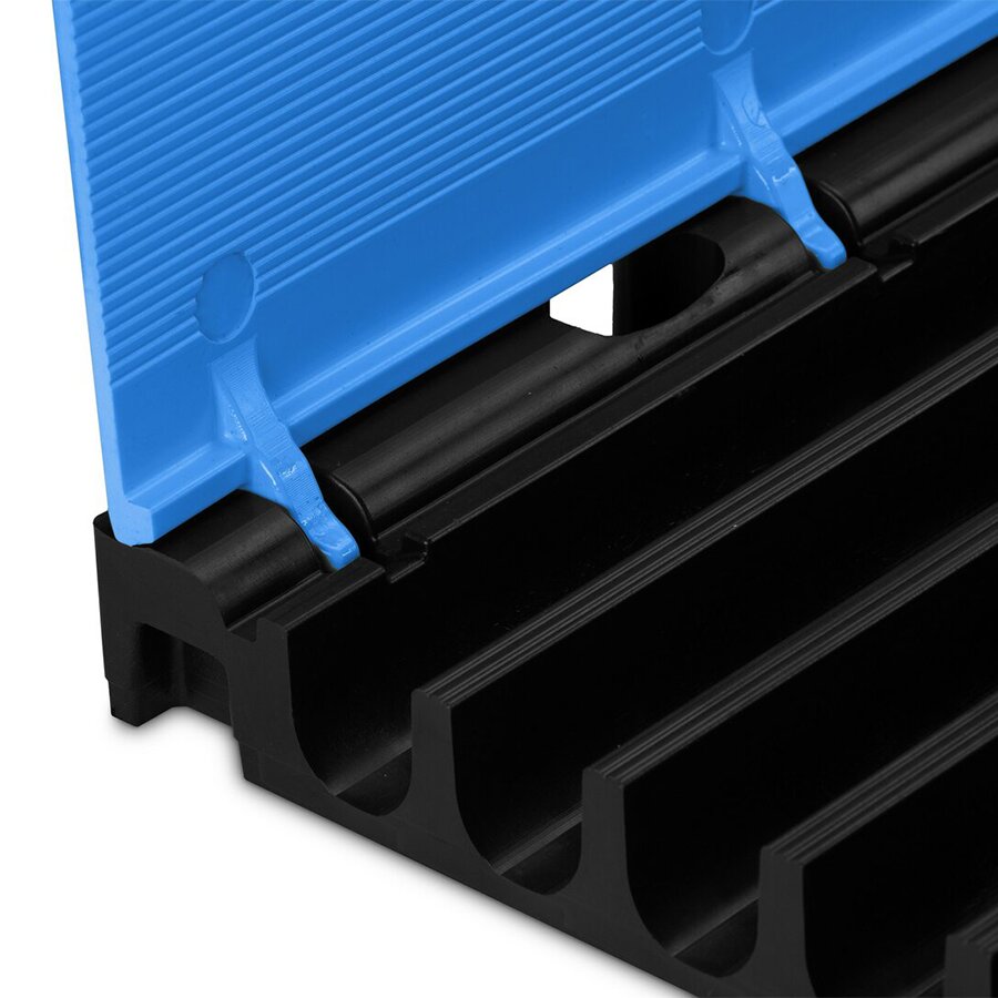 Čierno-modrý plastový modulárny káblový most s vekom DEFENDER MIDI 5 2D - dĺžka 100 cm, šírka 32,5 cm a výška 5,4 cm