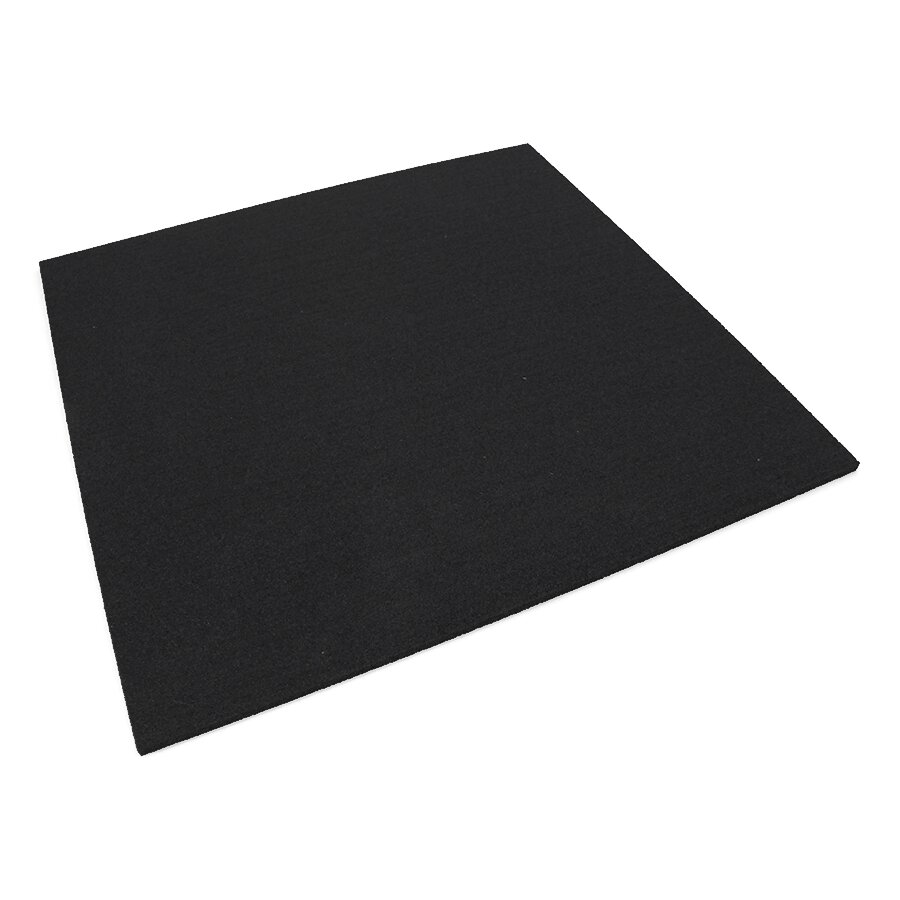 Černá podlahová guma (deska) FLOMA SportFlo S800 - délka 98 cm, šířka 98 cm a výška 2,5 cm