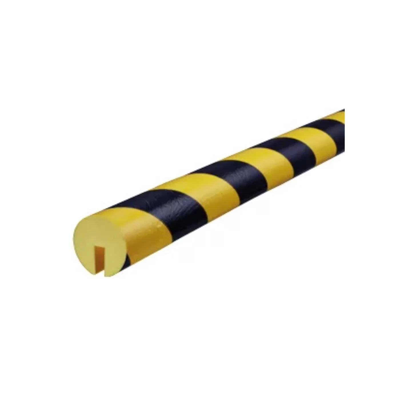 Černo-žlutá pěnová ochrana rohů zdí a stěn (U-profil) - průměr 5 cm, délka 100 cm