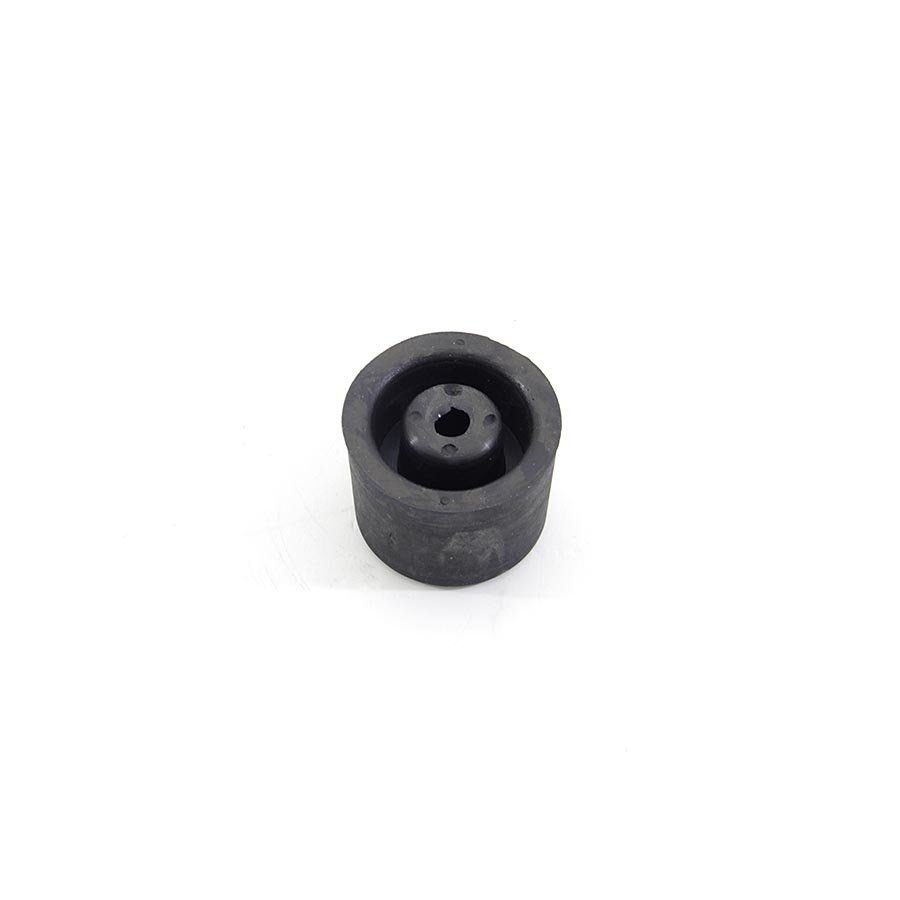 Čierny gumový kónický doraz s dierou pre skrutku FLOMA - priemer 4 cm a výška 3 cm