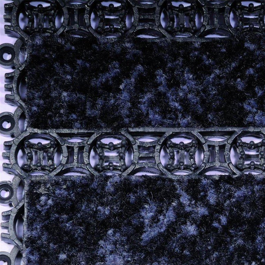 Čierna čistiaca vnútorná vstupná rohož, FLOMA - dĺžka 20,5 cm, šírka 20,5 cm a výška 1,1 cm
