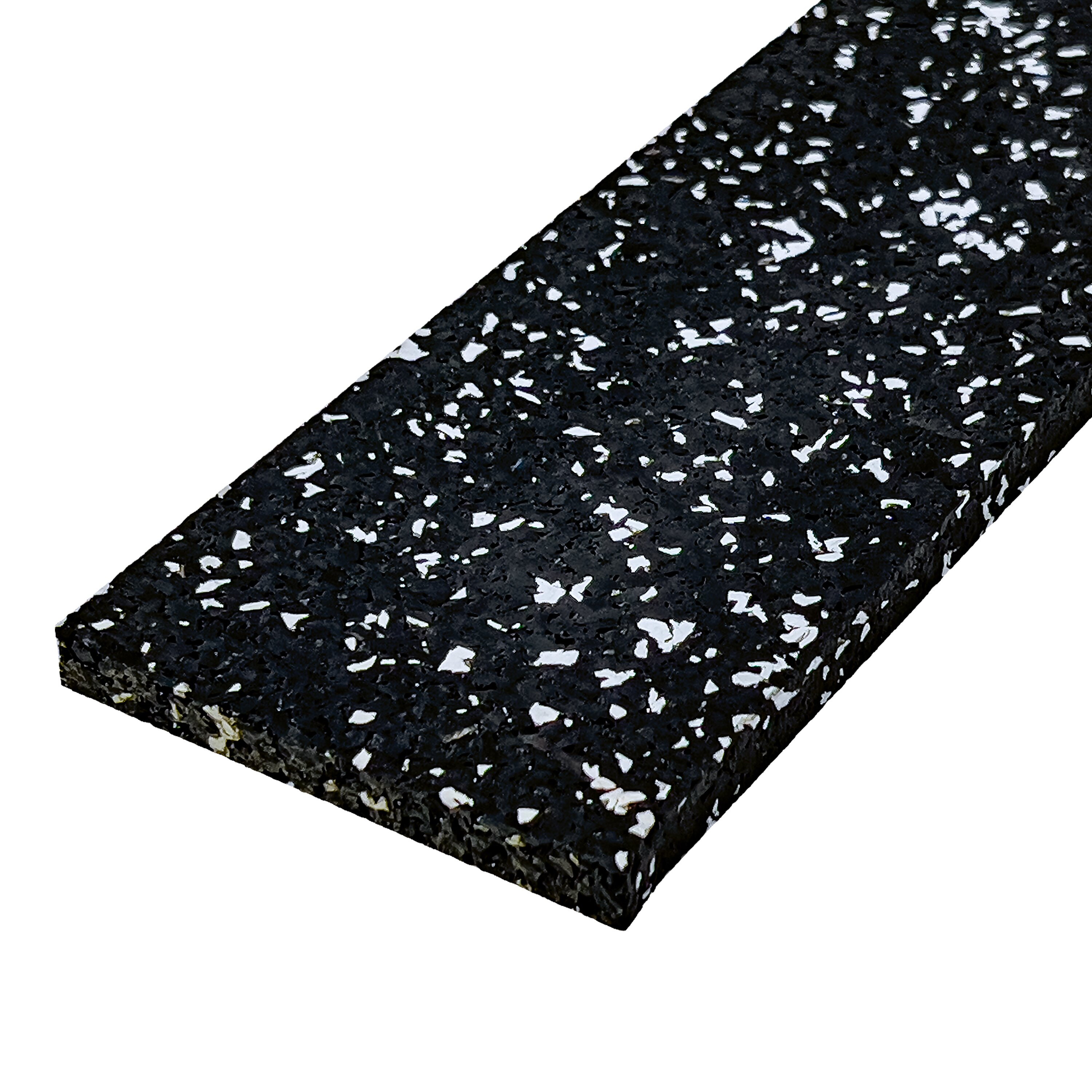 Čierno-biela gumová soklová podlahová lišta FLOMA FitFlo IceFlo - dĺžka 200 cm, šírka 7 cm, hrúbka 0,8 cm