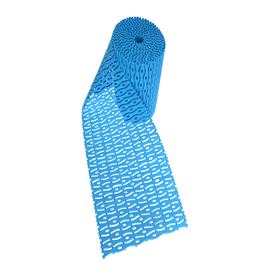 Modrá plastová bazénová rohož - délka 12 m, šířka 60 cm a výška 0,8 cm