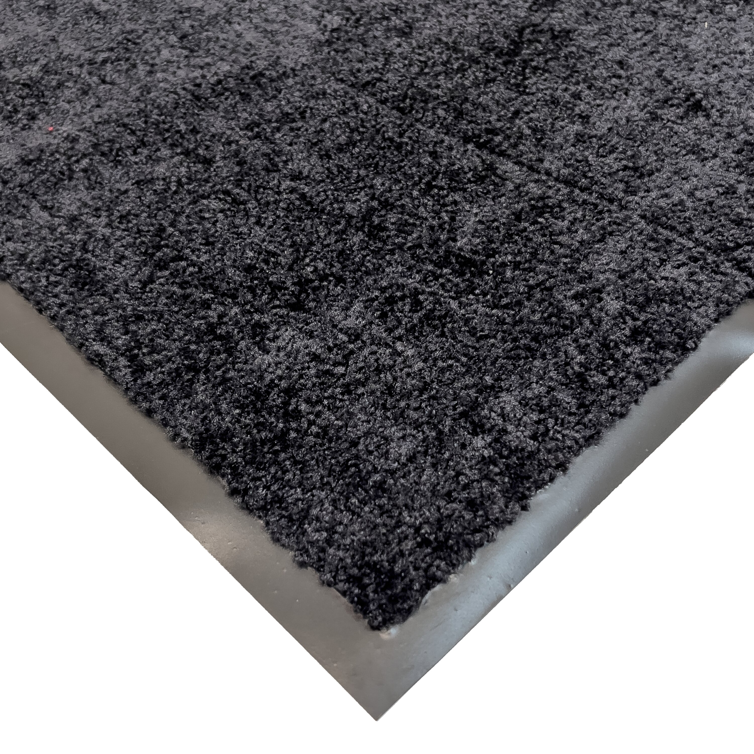 Čierna prateľná vstupná rohož (lem - 2 strany) (metráž) FLOMA Twister - dĺžka 1 cm, šírka 135 cm, výška 0,8 cm
