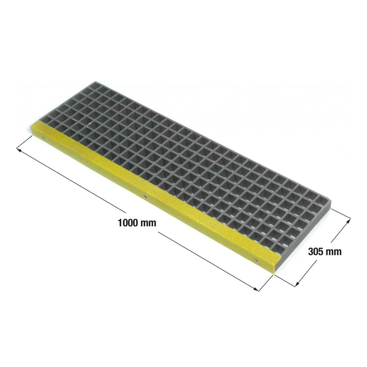 Stopień schodowy kompozytowy GRP FLOMA GrpGr - długość 100 cm, szerokość 30,5 cm, wysokość 3,8 cm