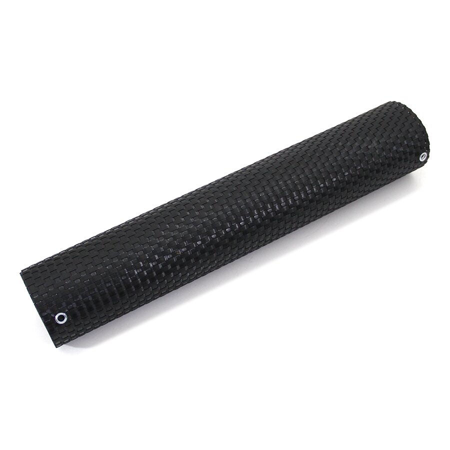 Čierna plastová ratanová tieniaca rohož "umelý ratan" s okami (role) - dĺžka 500 cm a výška 90 cm