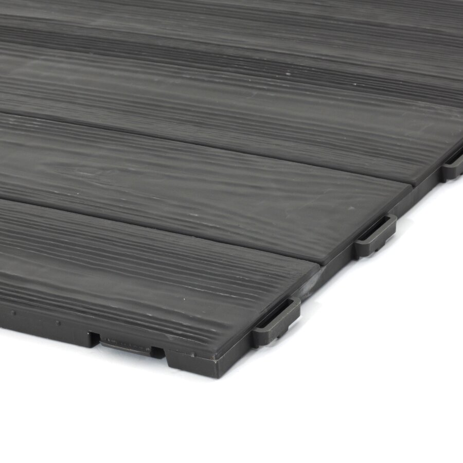 Hnedá plastová terasová dlažba Linea Marte (drevo) - dĺžka 55,5 cm, šírka 55,5 cm a výška 1,3 cm
